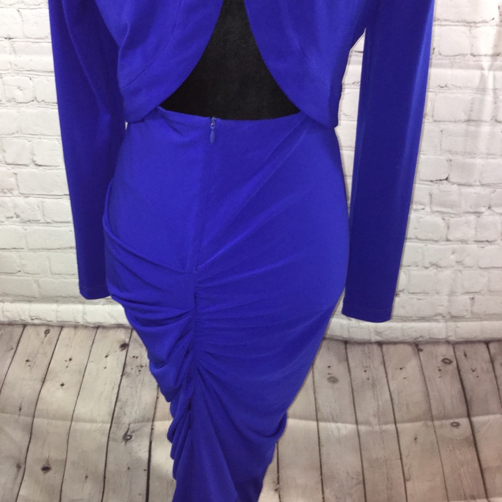 Issue Two-piece rhinestone mock neck dress - Picture 2 of 4